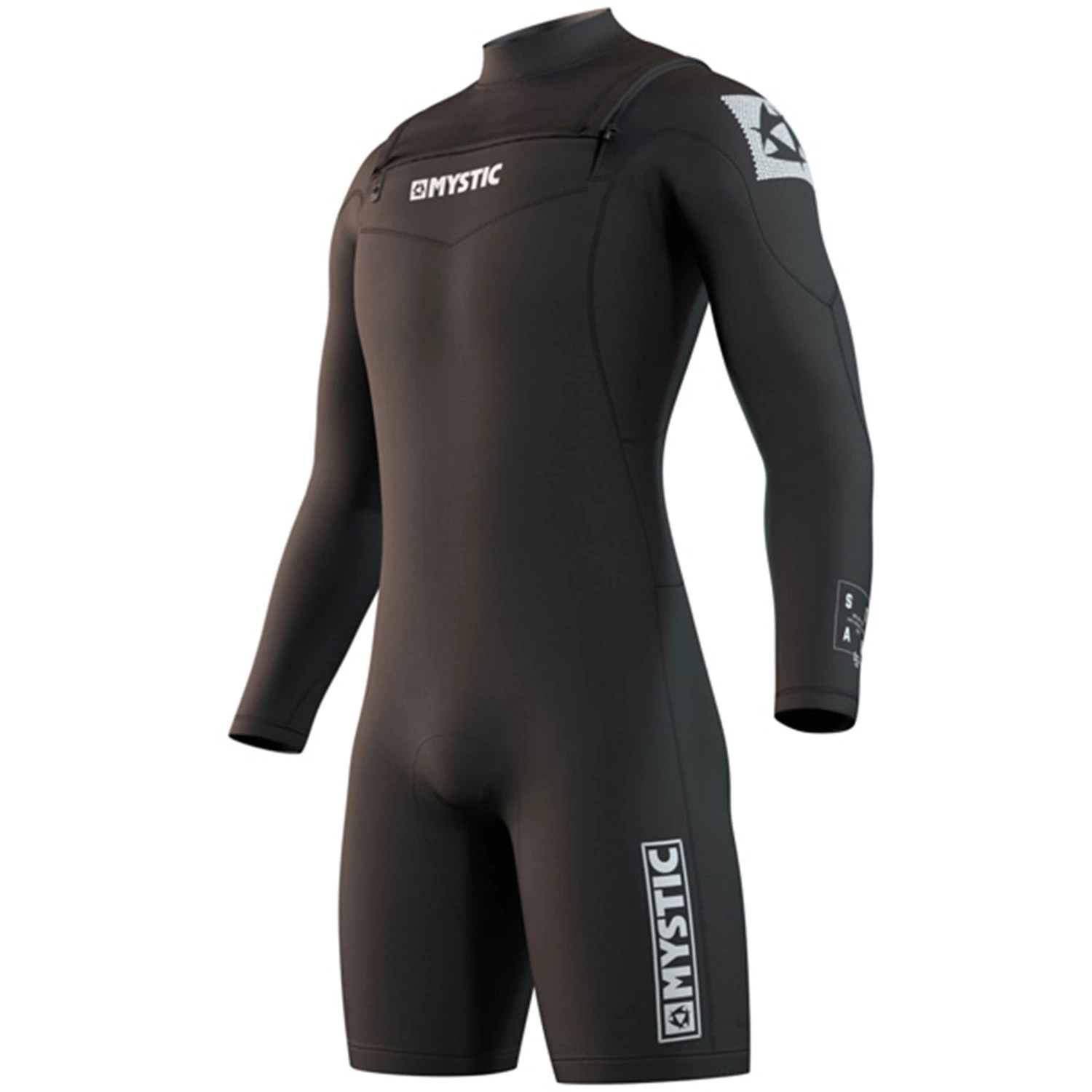 Mystic Star 3/2mm GBS Double FZip Longarm Shorty Wetsuit - Black 1 Mystic Star 3/2mm GBS Double FZip Longarm Shorty Wetsuit - Black