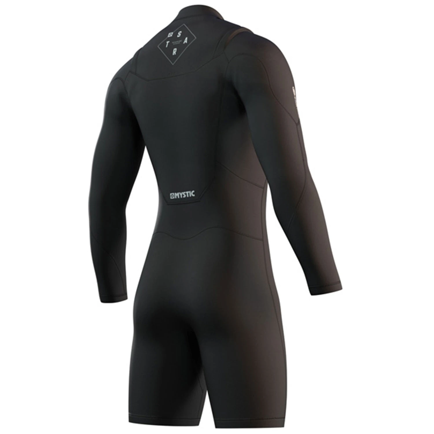 Mystic Star 3/2mm GBS Double FZip Longarm Shorty Wetsuit - Black 2 Mystic Star 3/2mm GBS Double FZip Longarm Shorty Wetsuit - Black - Image 2