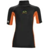 Sola Junior Short Sleeve Rashvest - Black/Orange