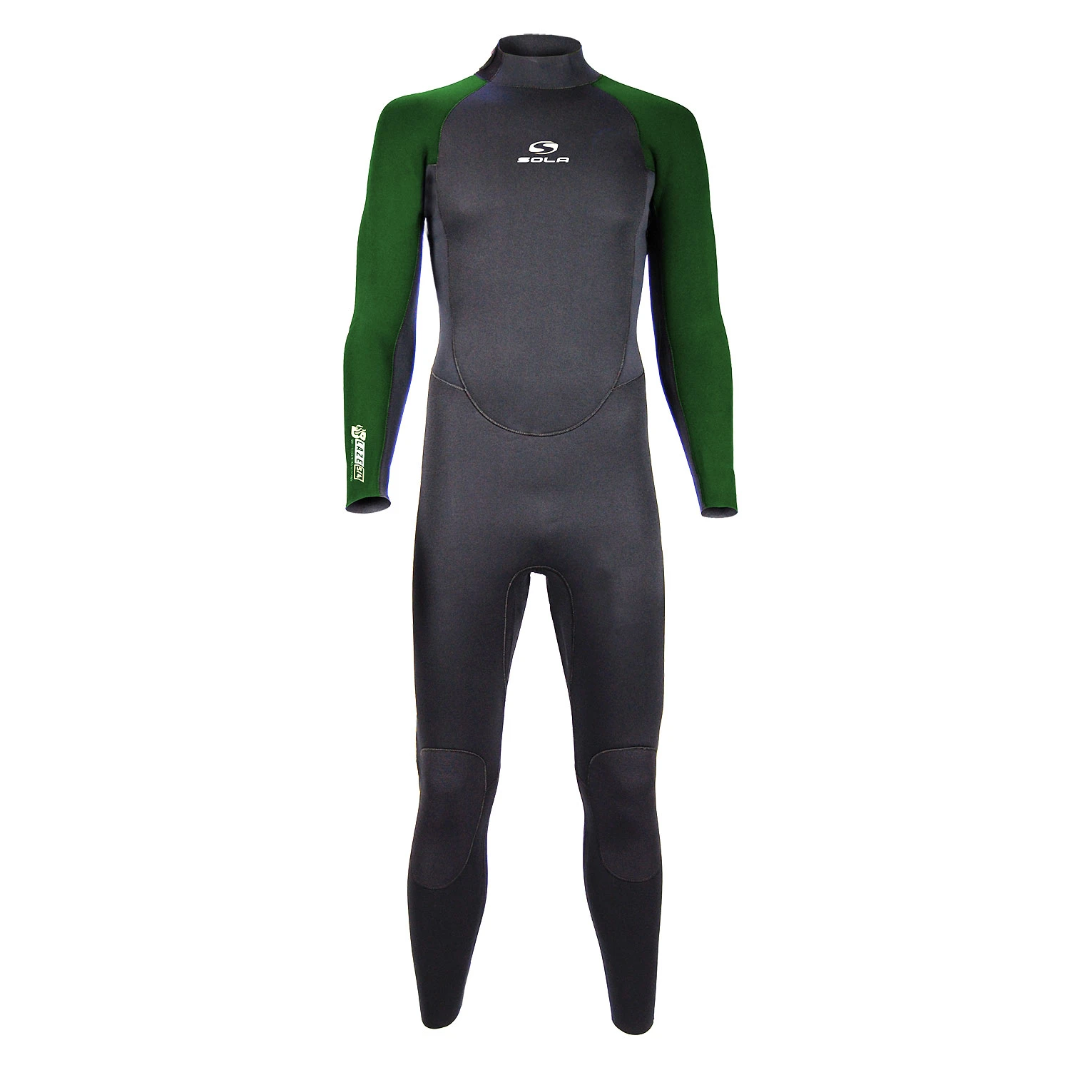 Sola Blaze 5/4mm GBS Back Zip Wetsuit - Black/Forest 1 Sola Blaze 5/4mm GBS Back Zip Wetsuit - Black/Forest