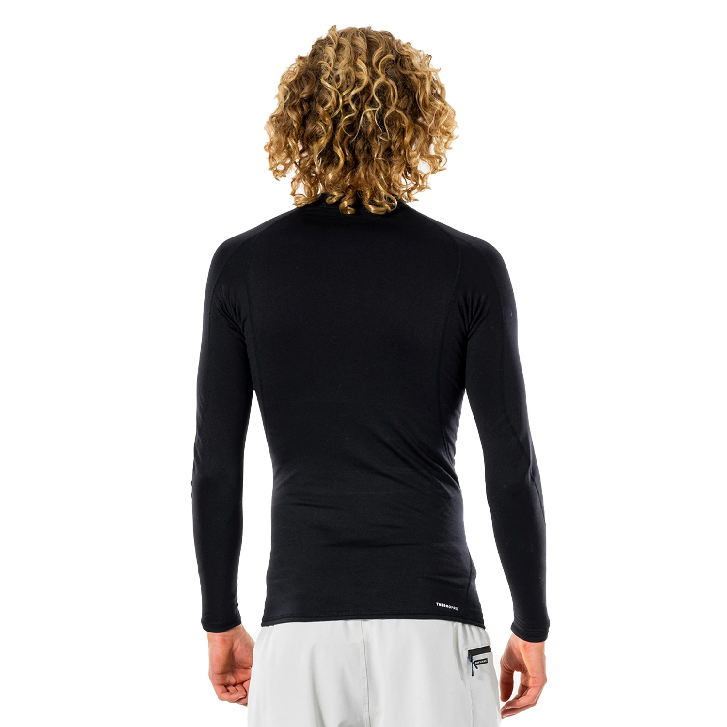 Rip Curl Thermo Long Sleeve Thermal Rash - Black 2 Rip Curl Thermo Long Sleeve Thermal Rash - Black - Image 2