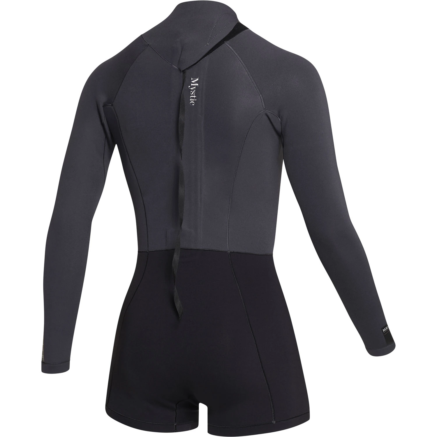 Mystic Womens Lunar 2/2mm Back-Zip Longarm Shorty Wetsuit - Black 2 Mystic Womens Lunar 2/2mm Back-Zip Longarm Shorty Wetsuit - Black - Image 2