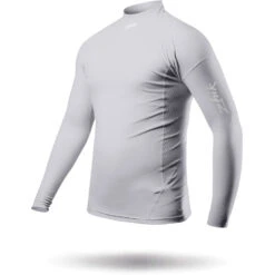 Zhik ECO Spandex Rash Guard Long Sleeve - Platinum 5 Zhik ECO Spandex Rash Guard Long Sleeve - Platinum -Mystic Shop 2023 Zhik DTP 0063 K PLT LeftSide