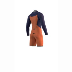 Mystic Marshall 3/2 GBS Front-Zip Longarm Shorty Wetsuit - Blue / Mustard -Mystic Shop P2022 mystic marshall 3 2 gbs front zip longarm shorty wetsuit blue mustard 04