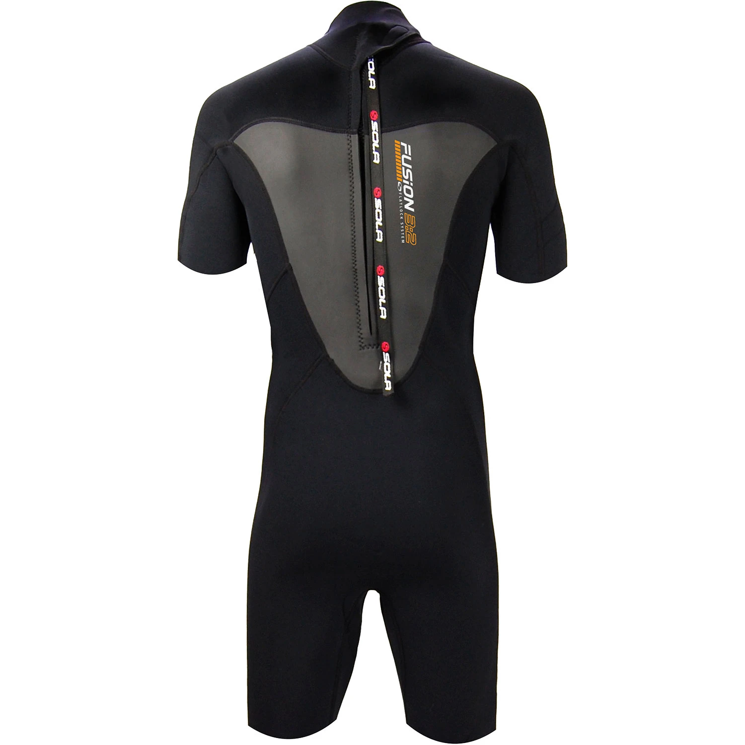 Sola Fusion 3/2mm Shorty Wetsuit - Black 2 Sola Fusion 3/2mm Shorty Wetsuit - Black - Image 2