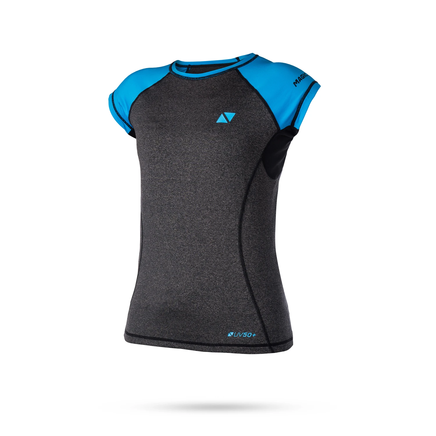 Magic Marine Womens Energy Short Sleeve Rashvest - Blue 1 Magic Marine Womens Energy Short Sleeve Rashvest - Blue