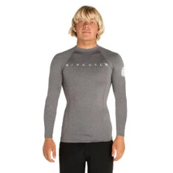 Rip Curl Long Sleeve Dawn Patrol UV Tee - Black/Marled