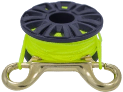 100' Finger Spool -Mystic Shop scubamax100ftspoolyellowsidepic1