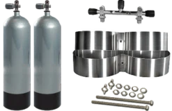 Faber HP Steel Tank Doubles Package - Gun Metal Grey